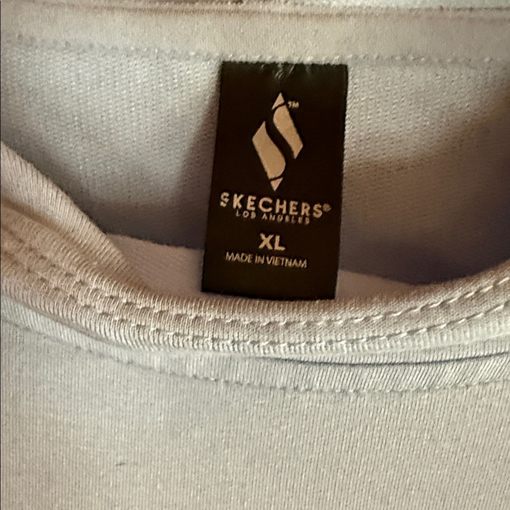 Skechers Light Blue Crewneck Hoodie Sweatshirt - Picture 2 of 4